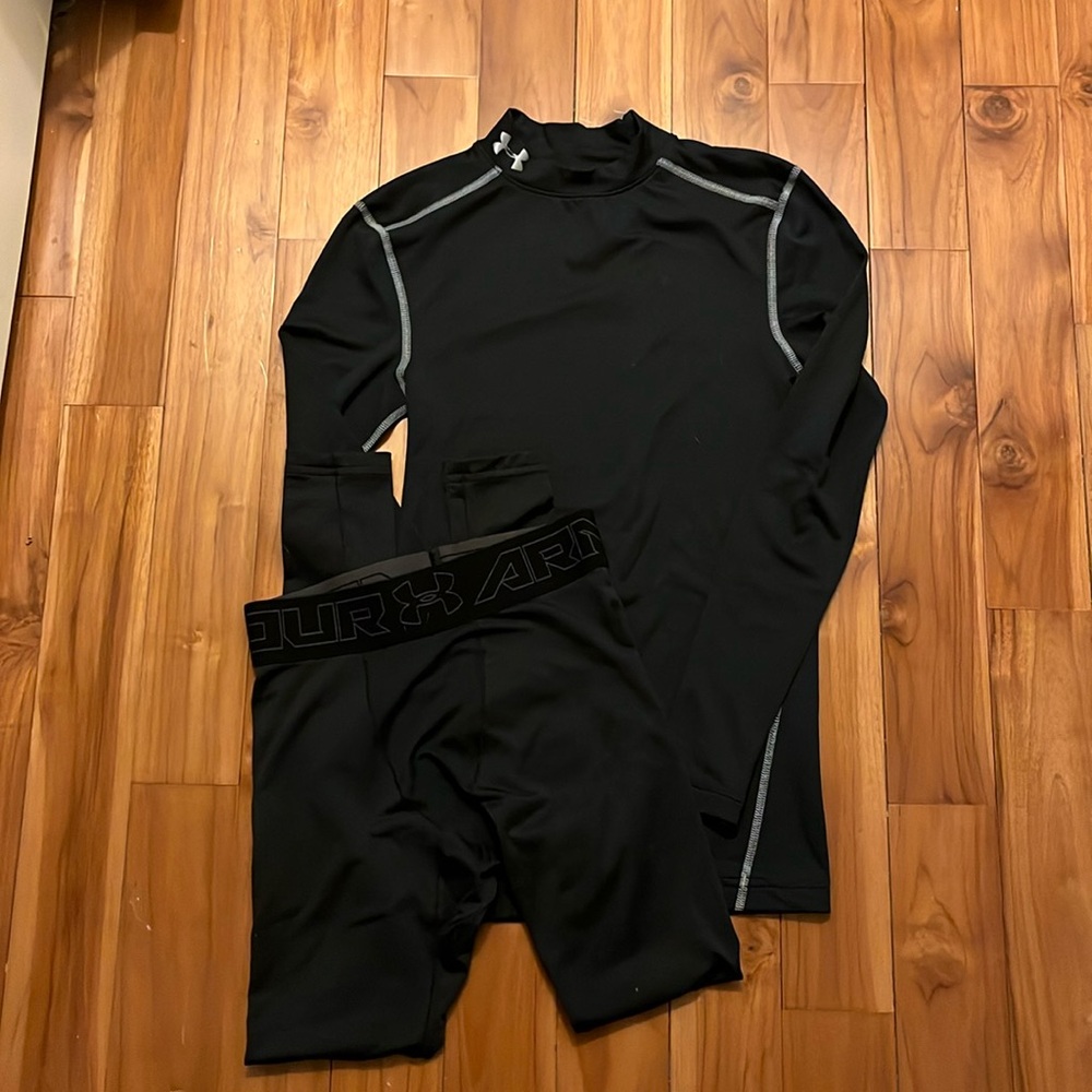 Under Armour compression cold gear set, top and bottoms